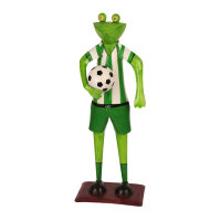 Fußball-Frosch mit Ball, grün-weiß,...