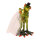 Frosch Brautpaar, hellgrün, Kunststein,