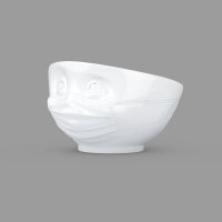 Schale mit Mund-Nasen-Maske "zuversichtlich" weiß, Prozellan, 500 ml
