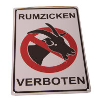 Wandbild "Rumzicken verboten", Metall, 20 x 30 cm
