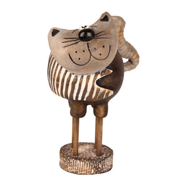 Spardose Katze aus Keramik, 25,5 cm